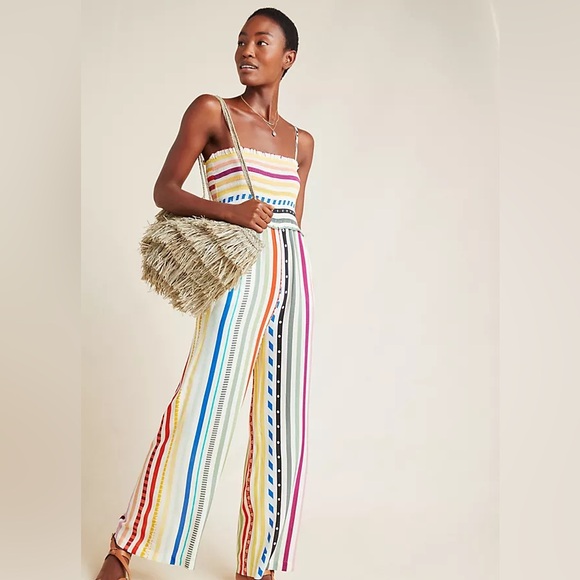 FARM Rio Pants - Farm Rio Ellie Smocked Jumpsuit